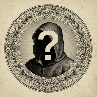 Engraved portrait medallion of Satoshi Nakamoto